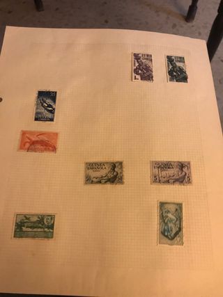 Sellos de España matasellados antiguos. 10hojas