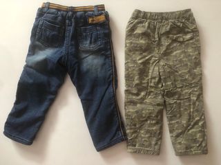 Lote 2 pantalones invierno bebé 86cm