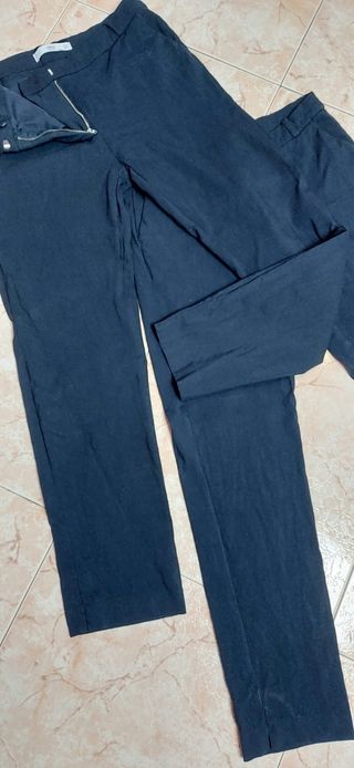 Pack 2 pantalones Mango azules (42)