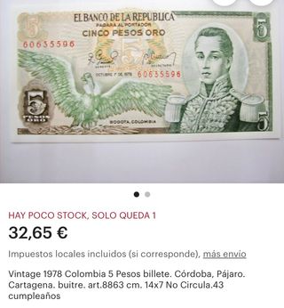 Lote 4 billetes 5€