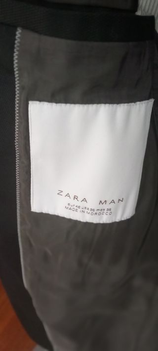 Traje negro zara
