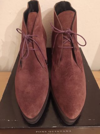 PONS QUINTANA - botines oxford cuña 42