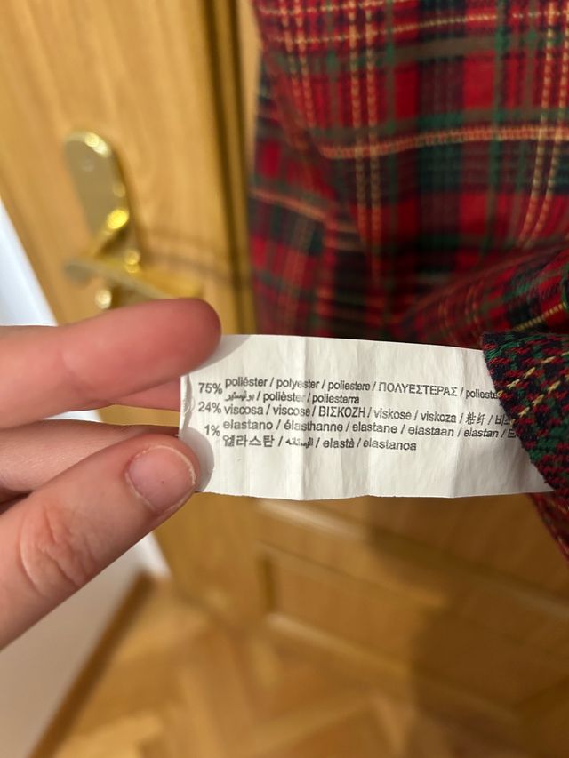 Vestido mini escocés