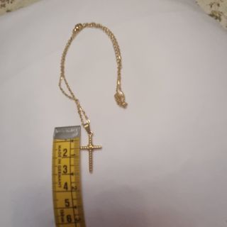 cadena con colgante Cruz en color oro Nuevo 