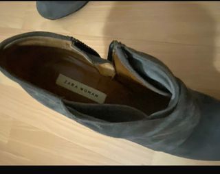 Botines zara grises t38 piel