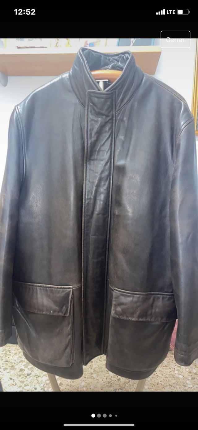 Chaquetón cuero piel caballero Cortefiel L
