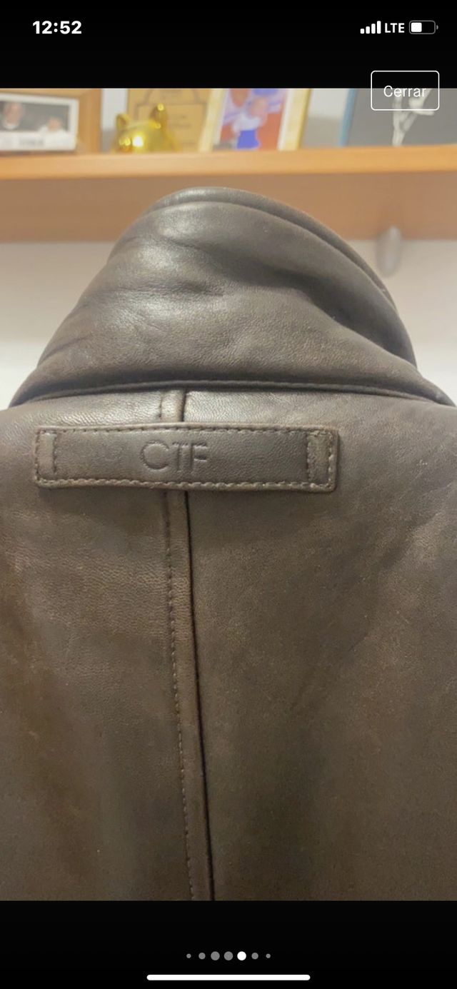 Chaquetón cuero piel caballero Cortefiel L