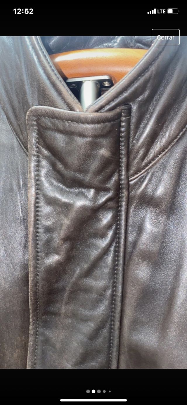 Chaquetón cuero piel caballero Cortefiel L