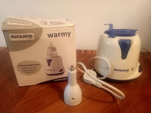 Calienta biberones portátil con adaptador de coch