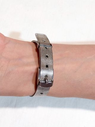 Reloj vintage 80’s malla plateada rectangular