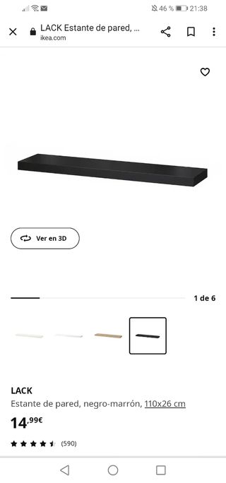 estante lack ikea negro 