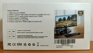 6 in 1 Steam Deck Docking Station 4K 60Hz HDMI USB