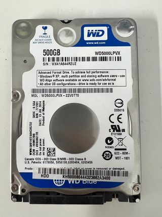 Disco duro HDD 500Gb 