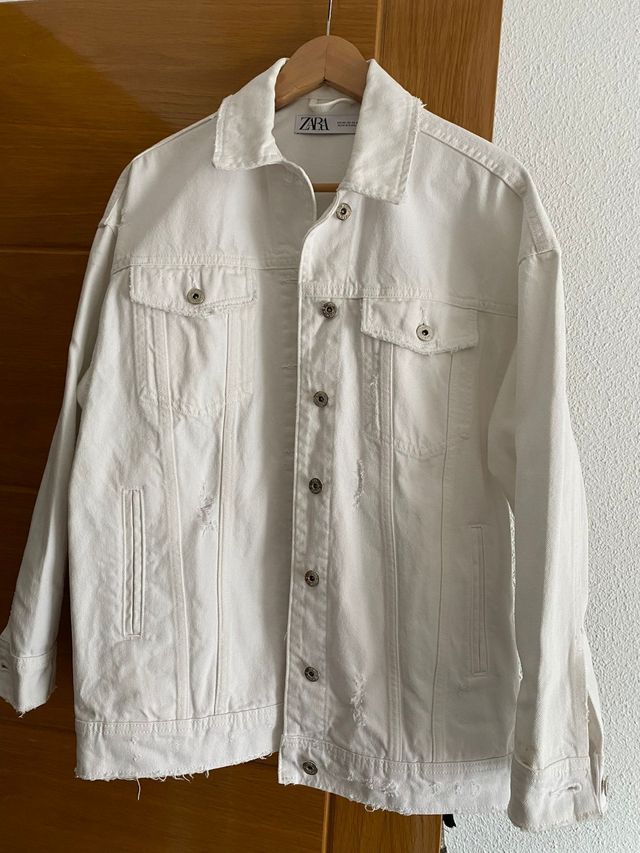 Cazadora vaquera blanco