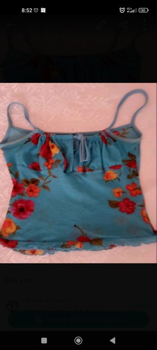 top blusa tirantes .