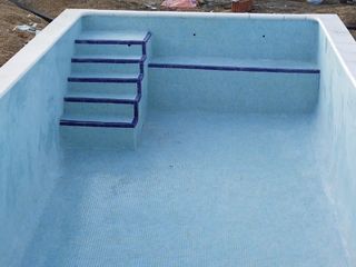 Piscinas de obra gunitadas , proyección hormigón