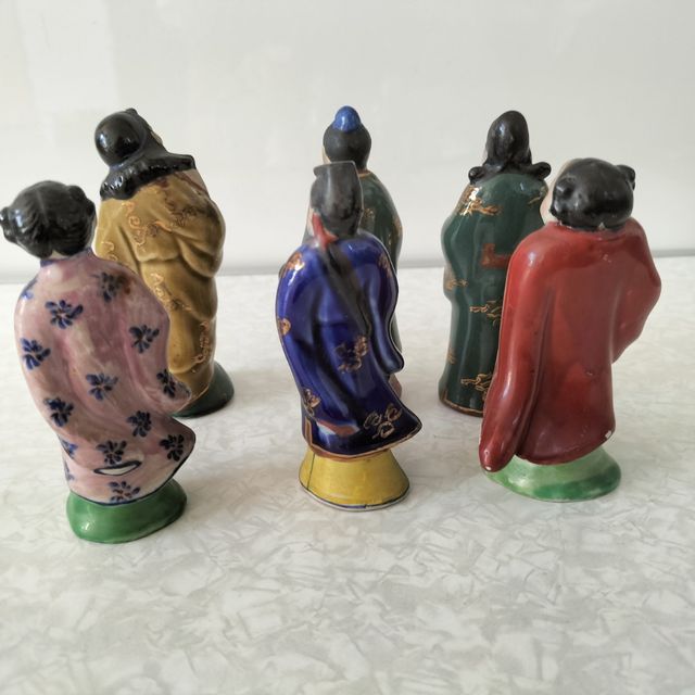 Antiguas estatuas chinas porcelana dioses