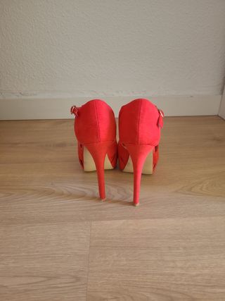 zapatos de tacón 38 rojo