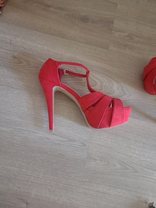 zapatos de tacón 38 rojo
