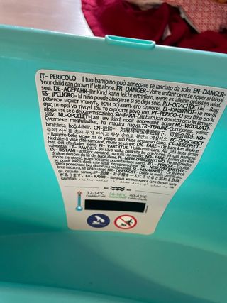 Bañera onda baby. Con supporte trasero