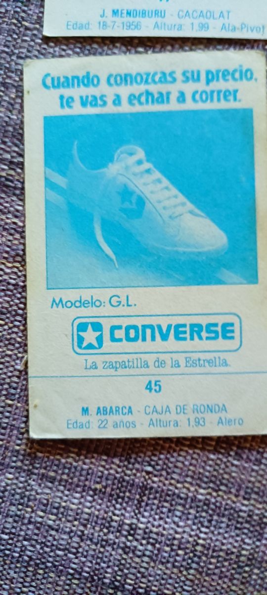 cromos antiguos de baloncesto