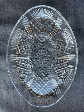 Antipastiera in vetro decorato NUOVA