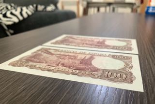 100 PESETAS 1970 7W PAREJA