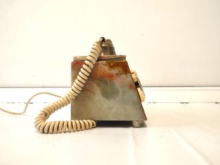 Telefono in Onice con orologio(Teléfono,Téléphone)