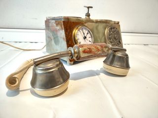 Telefono in Onice con orologio(Teléfono,Téléphone)