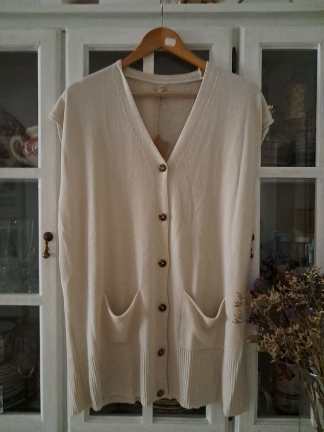 Chaqueta sin mangas oversize nueva