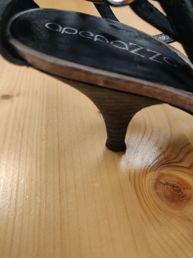 Sandalias piel negras