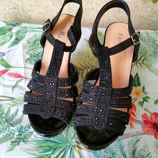 zapatos plataforma brillantes