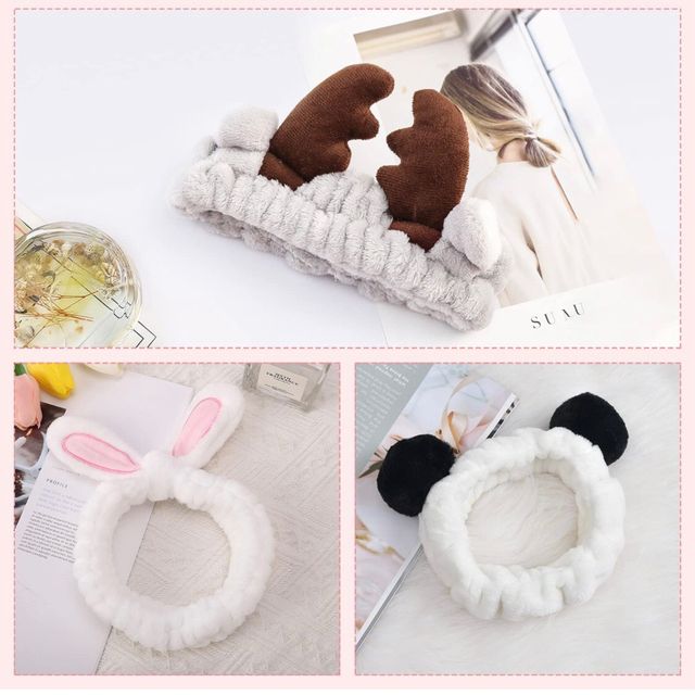 Nuevo. 3 Piezas Diadema Maquillaje Mujer Niña,