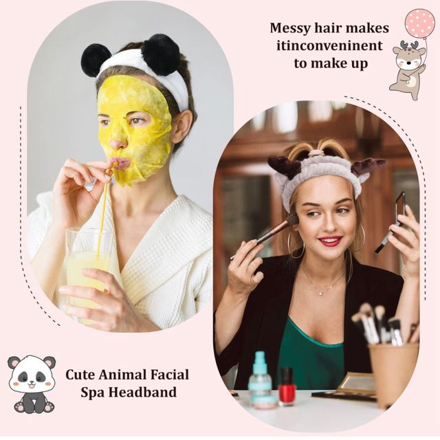 Nuevo. 3 Piezas Diadema Maquillaje Mujer Niña,