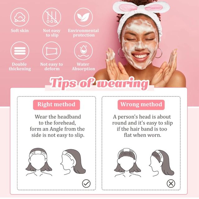 Nuevo. 3 Piezas Diadema Maquillaje Mujer Niña,