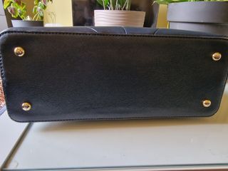 Bolso de mano azul marino Zara