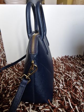 Bolso de mano azul marino Zara