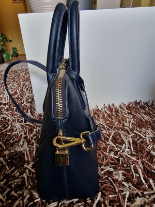 Bolso de mano azul marino Zara