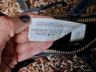 Bolso de mano azul marino Zara