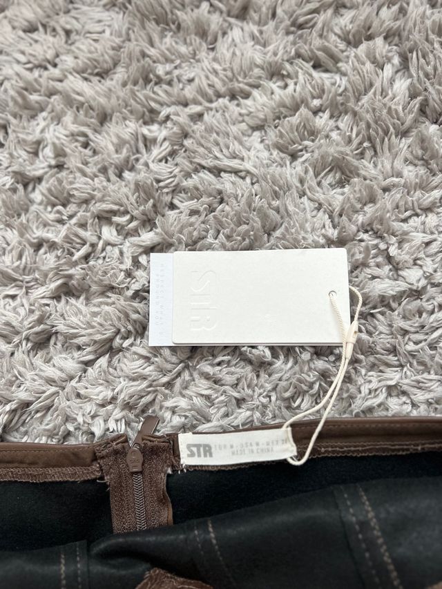 Croptop polipiel marron nuevo con etiqueta