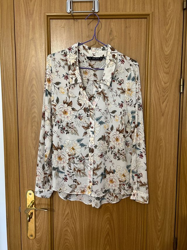 Camisa flores zara