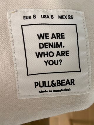 Chaqueta vaquera oversize, blanco roto