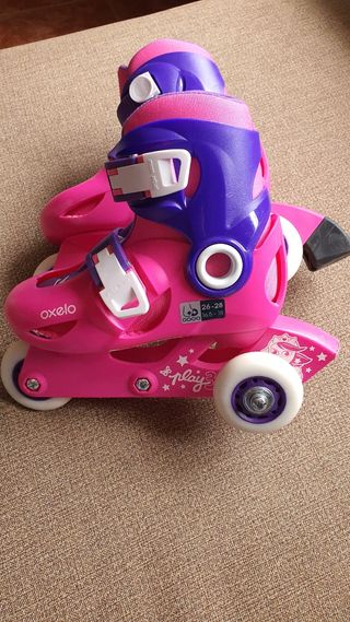 patines 3 ruedas convertibles en línea. niña. 26