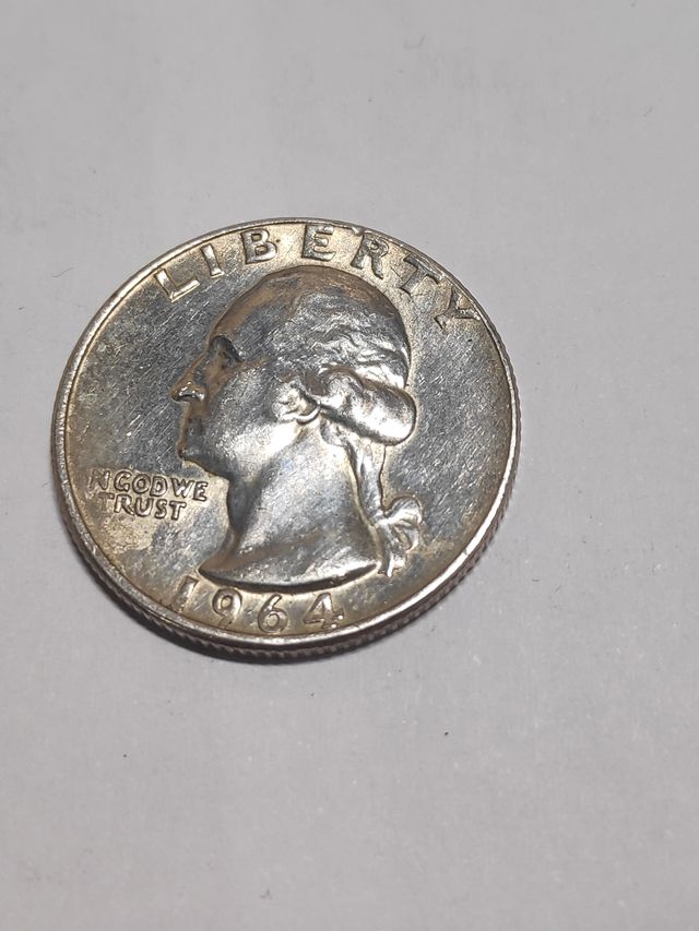 MONEDA QUARTER OF DOLLAR DE PLATA 1964