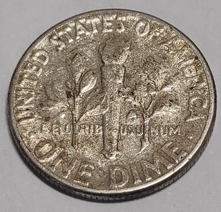 MONEDA ONE DIME DE PLATA 1957