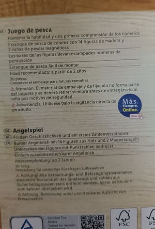 Juego de Pesca Lidl Playtive. COMO NUEVO