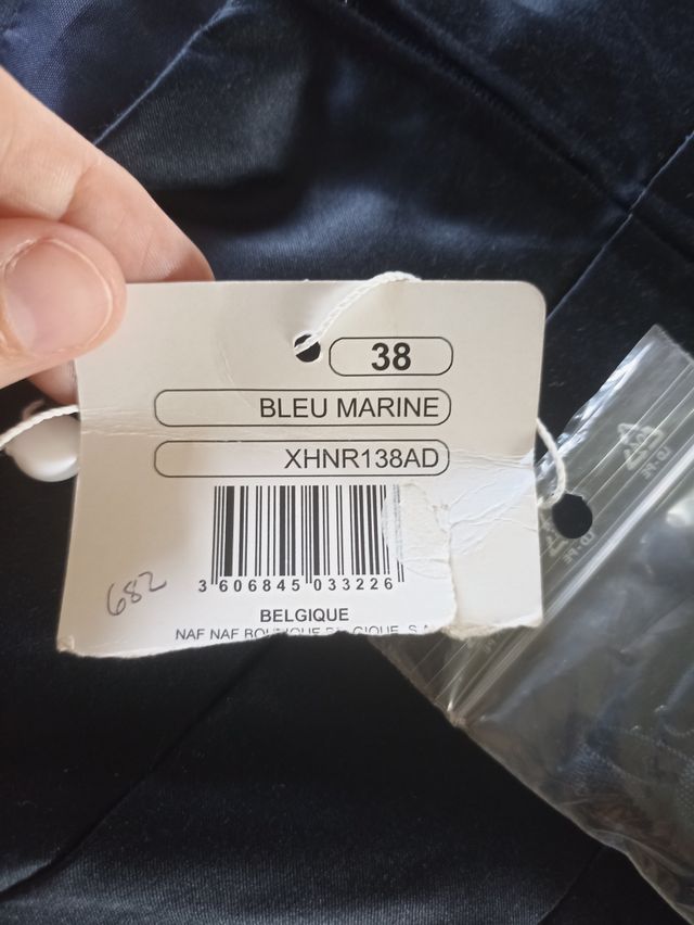 Vestido de fiesta azul muy oscuro, naf naf, t.38