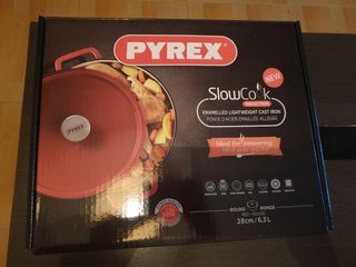 Cacerola roja Pyrex 28 cm