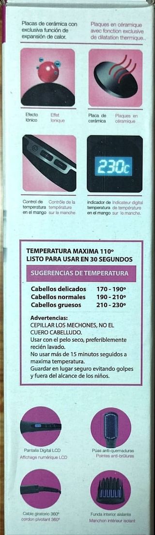 Cepillo alisador eléctrico