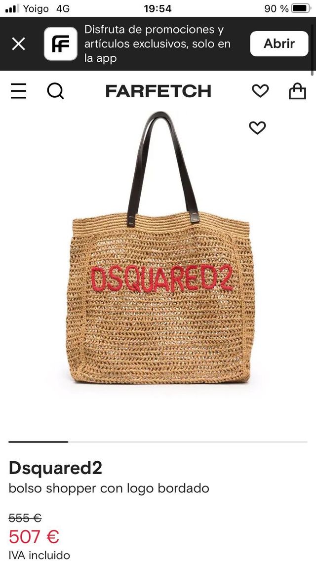 Borsa a tracolla in rafia Dsquared2